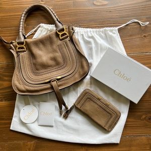 Chloe Medium Marcie Leather Satchel and Wallet set